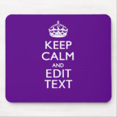 Lila behalten Sie Ruhe und Ihren Text leicht Mousepad (Vorne)