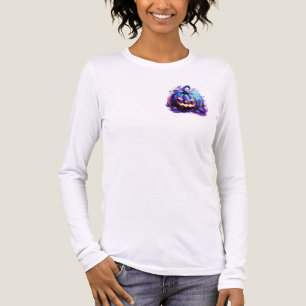 Lila beleuchteter Kürbis  Tri-Blend Shirt
