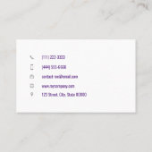 Lila Beratertherapeut Visitenkarte (Rückseite)