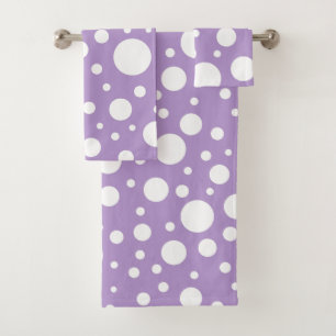 Lila Bereiche Badehandtuch Set