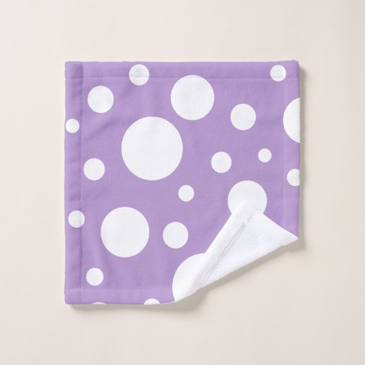 Lila Bereiche Badehandtuch Set (Waschlappen)