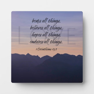 Lila Berge Christliche Wohngestaltung Plaque Fotoplatte