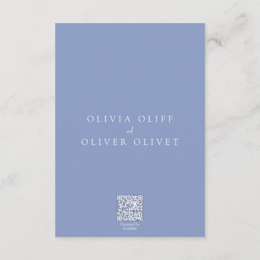 Lila Berge Hochzeitskode Begleitkarte (Rückseite)