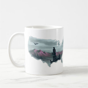 Lila Berge im ganzen Land Kaffeetasse
