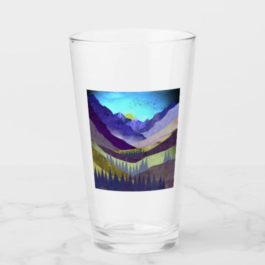 Lila Berge Majestät Glas (Vorderseite)