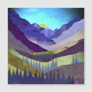 Lila Berge Majestät Magnetkarte