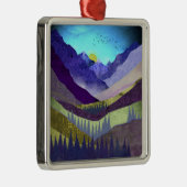 Lila Berge Majestät Ornament Aus Metall (Rechts)