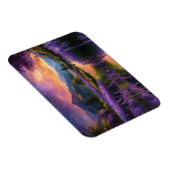 Lila Bergtal Sonnenaufgang Magnet (Rechte Seite)