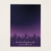 Lila Bergwelt Skyline Handmade Earring Display (Rückseite)