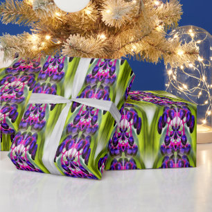 Lila Berries Abstraktes Naturelemuster Geschenkpapier