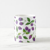 Lila Berries benutzerdefinierte Hintergrundfarbe Kaffeetasse (Mittel)