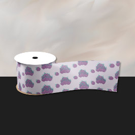 Lila Berries Lavender Ribbon Satinband