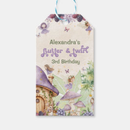 Lila Berry Flutter & Twirl Fairy 3. Geburtstag Geschenkanhänger