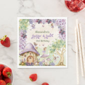 Lila Berry Flutter & Twirl Fairy 3. Geburtstag Serviette (Beispiel)
