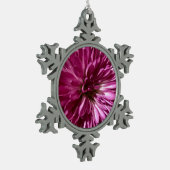 Lila Bersten Schneeflocken Zinn-Ornament (Links)