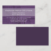 Lila Berufliche Circuit Business Card Visitenkarte (Vorne/Hinten)