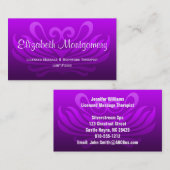 Lila Berufliche Massagetherapie Visitenkarte (Vorne/Hinten)