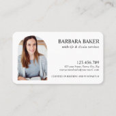 Lila Berufliche Midfrau Doula Foto Arch Visitenkarte (Vorderseite)