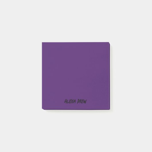 Lila Berufliche Minimalistische schwarze Schrift Post-it Klebezettel (Vorderseite)