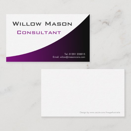 Lila, Berufliche Visitenkarte (Vorne/Hinten)