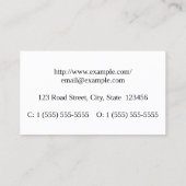 Lila, Berufliche Visitenkarte (Rückseite)