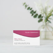 Lila Berufliche Visitenkarte mit weißer Kurven (Stehend Vorderseite)