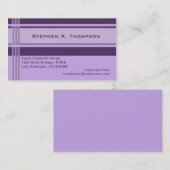Lila beruflicher Streifen-Block Visitenkarte (Vorne/Hinten)