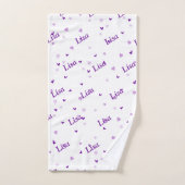 Lila Beste Mama je - Badetuch Set (Handtuch)