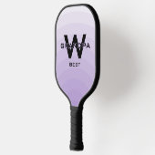 Lila Beste Opa Monogrammiert Pickleball Schläger (Links)