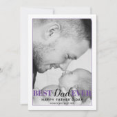 Lila bester Vater je Typografie Vatertag (Vorderseite)