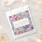 Lila bestickte Blumenhochzeit Geschenktütchen (Ausgeschnitten)