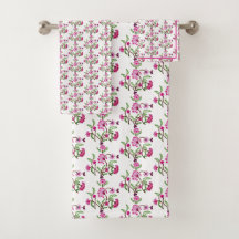 Lila besticktes Blume Muster Land