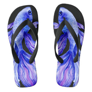 Lila Betta-Fisch Flip Flops Badesandalen