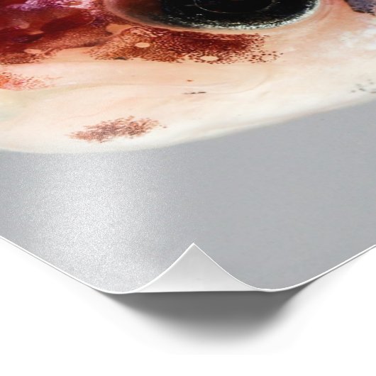 Lila Betta Fish Head Fotodruck (Ecke)