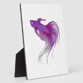 Lila Betta Fish Wasserfarbe Fotoplatte (Seite)
