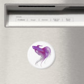 Lila Betta Fish Wasserfarbe Magnet (In Situ (Geschirrspüler))