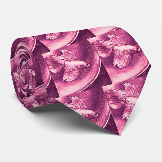 Lila Betta Krawatte (Gerollt)