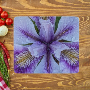 Lila Beunabhängig Iris Floral Schneidebrett