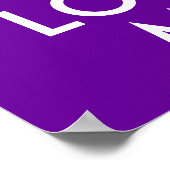 Lila Bewahre Ruhe und Liebe Mich Poster (Ecke)