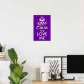 Lila Bewahre Ruhe und Liebe Mich Poster (Heimbüro)