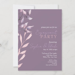 Lila Bewerbungspartei in rosa und Lila Folien Einladung