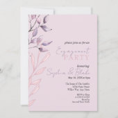 Lila Bewerbungspartei in rosa und Lila Folien Einladung (Vorderseite)