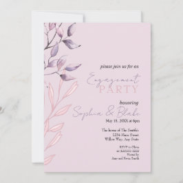 Lila Bewerbungspartei in rosa und Lila Folien Einladung