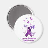 Lila Bewusstsein: Alzheimer-Krankheit Magnet (Vorderseite/Rückseite)