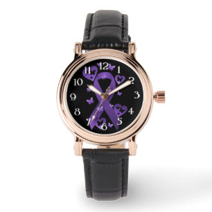 Lila Bewusstsein Armbanduhr