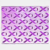 Lila Bewusstsein Band Comforting Fleece Blanket (Vorderseite (Horizontal))