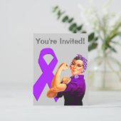 Lila Bewusstsein, Band, die das Riveter Einladungspostkarte (Stehend Vorderseite)