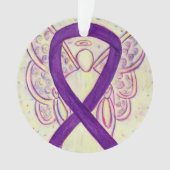 Lila Bewusstsein Band Engel Maßgeschneiderte Ornam Ornament (Vorderseite)