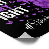 Lila Bewusstsein der Überdosierung des Ribbon-Vate Poster (Ecke)