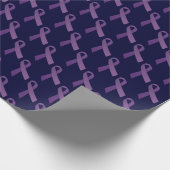 Lila Bewusstsein für den Krebs in Multifunktionsba Geschenkpapier (Ecke)